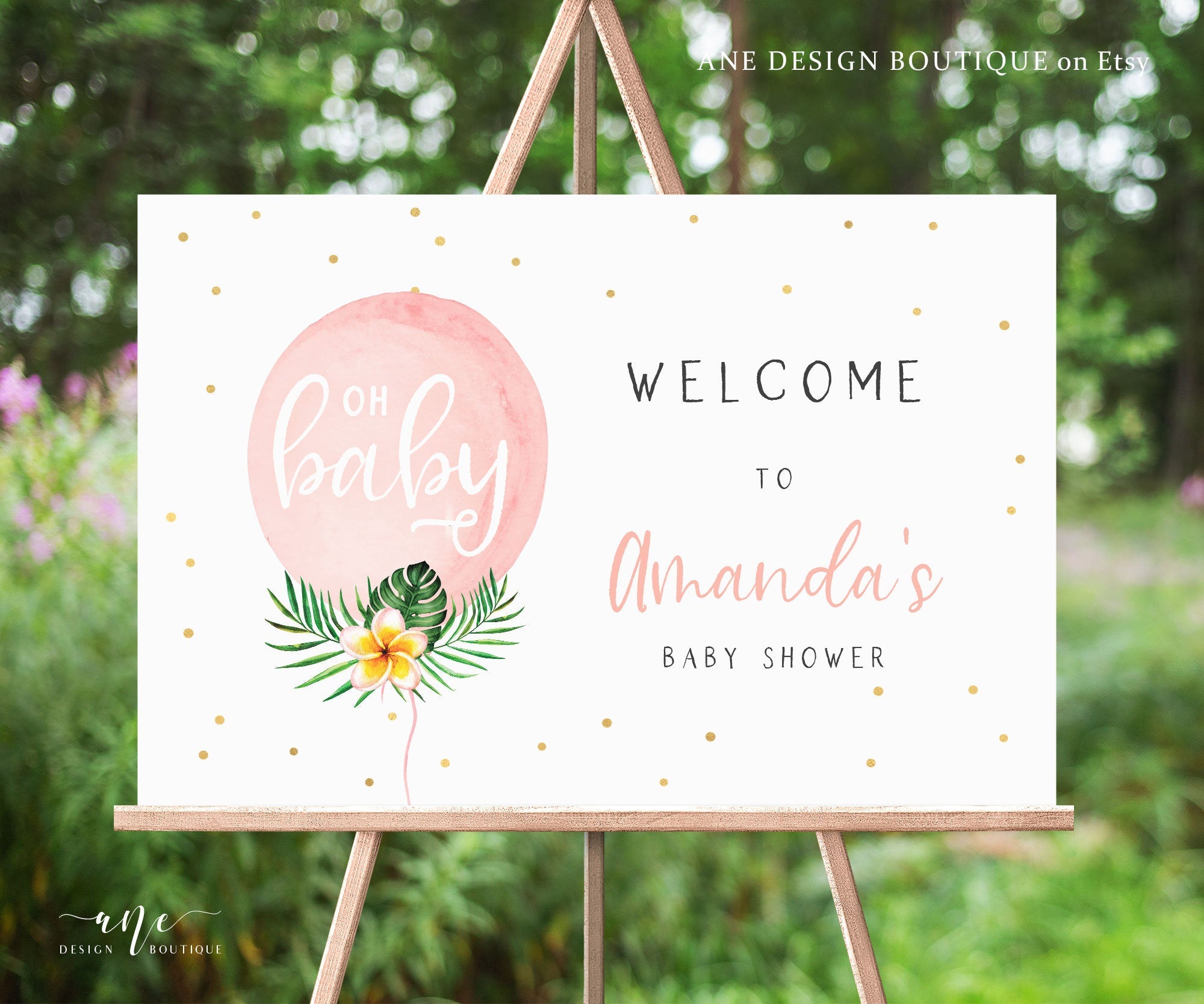 Balloon Baby Shower Welcome Sign – Ane Design Boutique